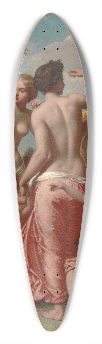 William Edward Frost - The Three Graces 39.3 inch art pintail longboard deck