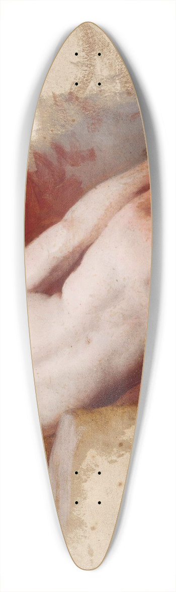 William Etty - Seated female nude study 39.3 inch art pintail longboard deck