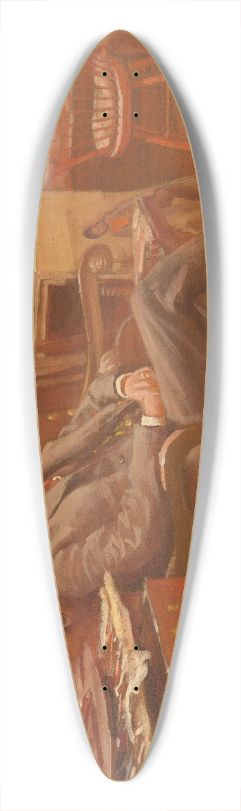 William Gilbert Gaul - John George Brown 39.3 inch art pintail longboard deck