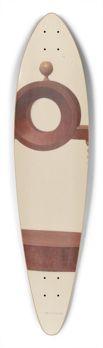 William H. Edwards - Watch Holder 39.3 inch art pintail longboard deck