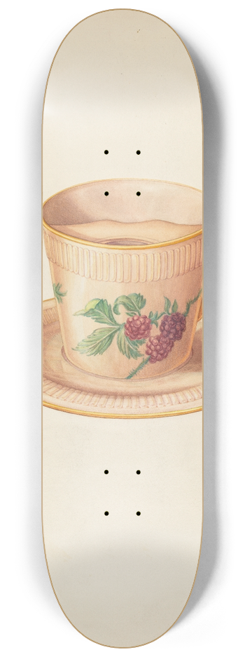 Hal Blakeley - Moustache Cup and Saucer 8.25 inch art skate deck