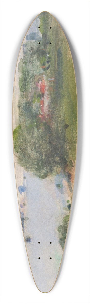William Henry Holmes - View On The Potomac 39.3 inch art pintail longboard deck
