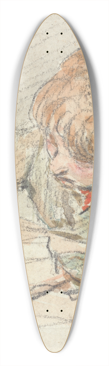William Henry Hunt - A Boy Writing 39.3 inch art pintail longboard deck
