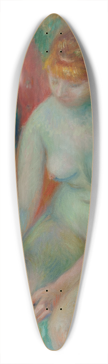 William James Glackens - Nude Pulling On Stocking (Nude With Red Hair) 39.3 inch art pintail longboard deck