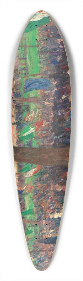 William James Glackens - Parade, Washington Square 39.3 inch art pintail longboard deck