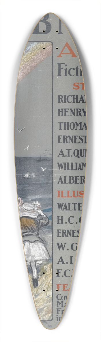 William James Glackens - Scribners August 39.3 inch art pintail longboard deck