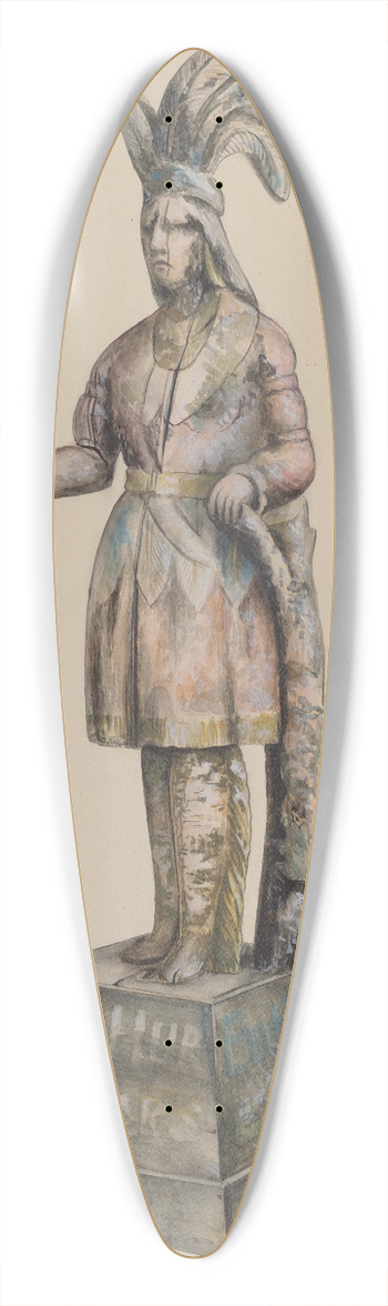 William Kerby - Cigar Store Indian 39.3 inch art pintail longboard deck