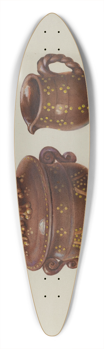 William L. Antrim - Pa. German Sugar Bowl and Creamer 39.3 inch art pintail longboard deck