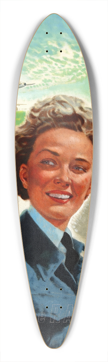 William Little - And help the RAF 39.3 inch art pintail longboard deck