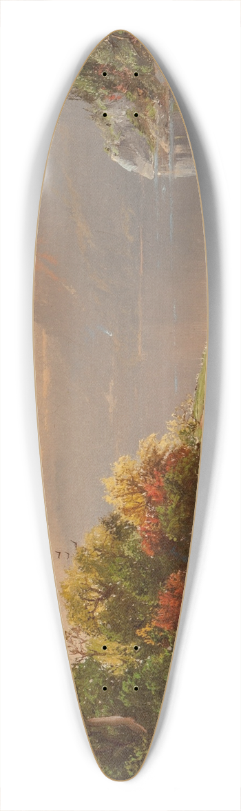 William Louis Sonntag - Evening on the Shenandoah 39.3 inch art pintail longboard deck