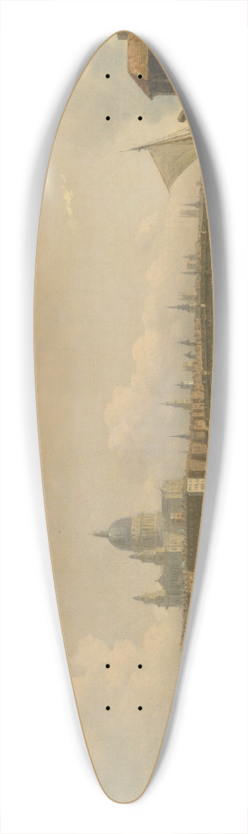 William Marlow - St. Pauls and Blackfriars Bridge 39.3 inch art pintail longboard deck