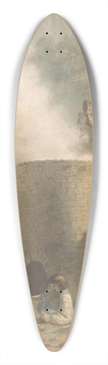 William Marshall Craig - Landscape with Lime-Kiln and Workmen 39.3 inch art pintail longboard deck