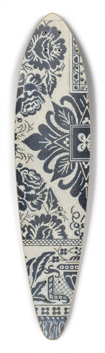 William McAuley - Handwoven Coverlet 39.3 inch art pintail longboard deck