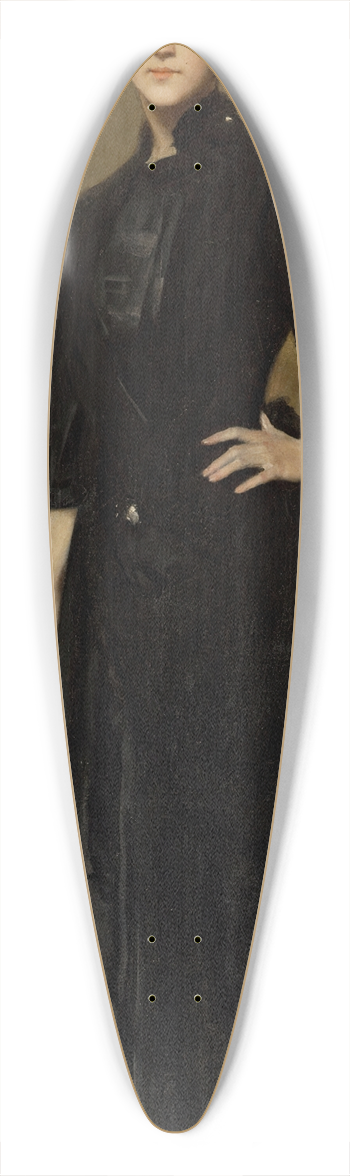 William Merritt Chase - Lady in Black 39.3 inch art pintail longboard deck