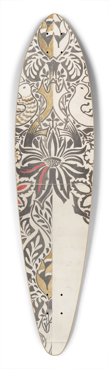William Morris - Dove and Rose 39.3 inch art pintail longboard deck
