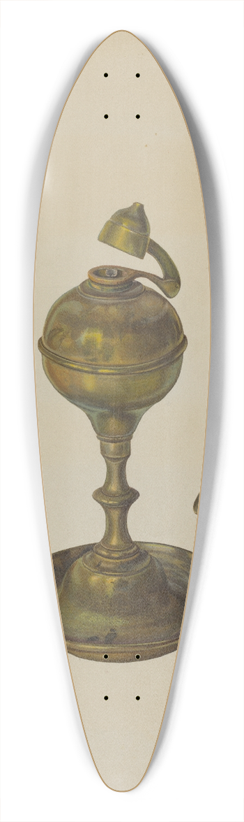 William O. Fletcher - Brass Lamp 39.3 inch art pintail longboard deck