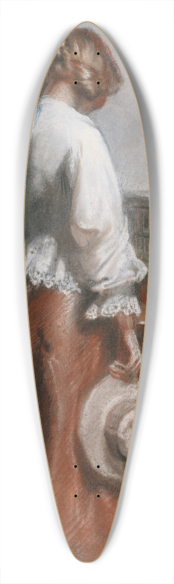 William Orpen - Lady with a Birdcage 39.3 inch art pintail longboard deck