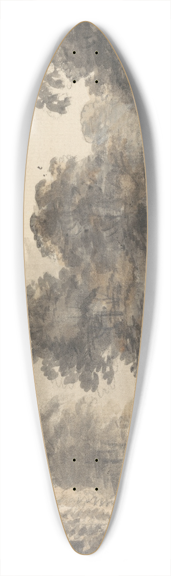 William Pars - A Glade in a Wood 39.3 inch art pintail longboard deck