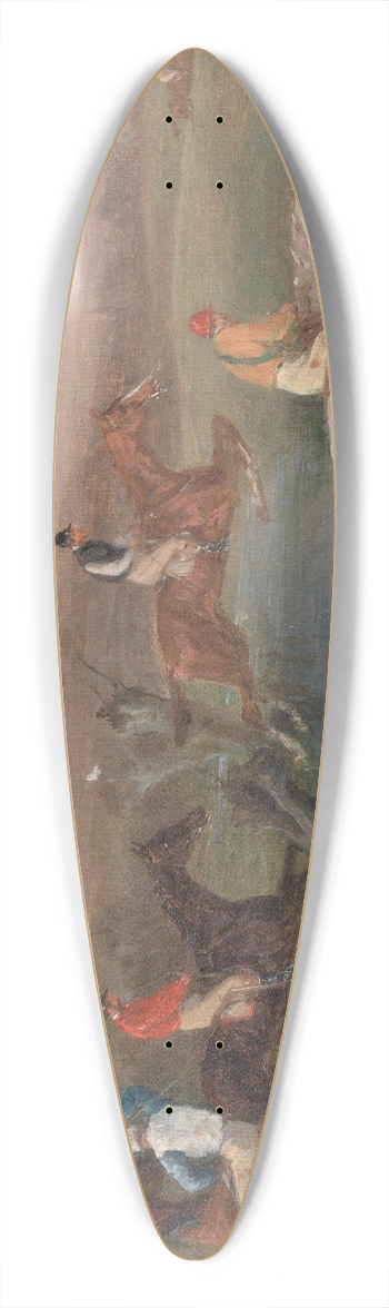 William Shayer - Steeplechasing- The Hurdle 39.3 inch art pintail longboard deck