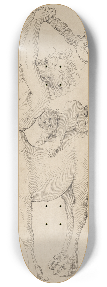 Hans Baldung - Kentaur und Putto 8.25 inch art skate deck