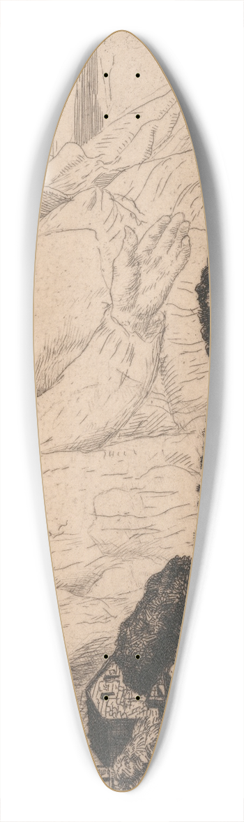 William Strang - At the Back of Beyond 39.3 inch art pintail longboard deck