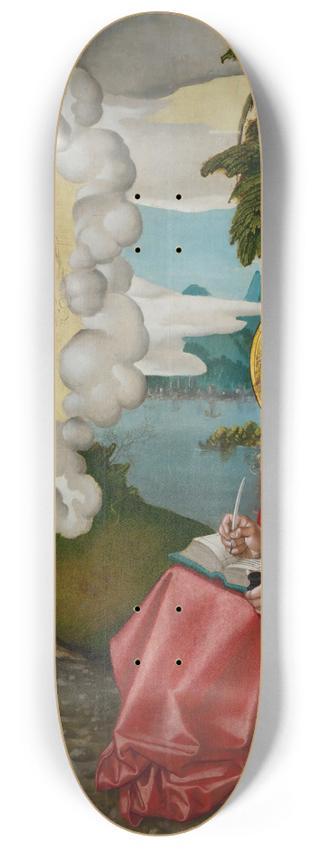 Hans Baldung - Saint John on Patmos 8.25 inch art skate deck