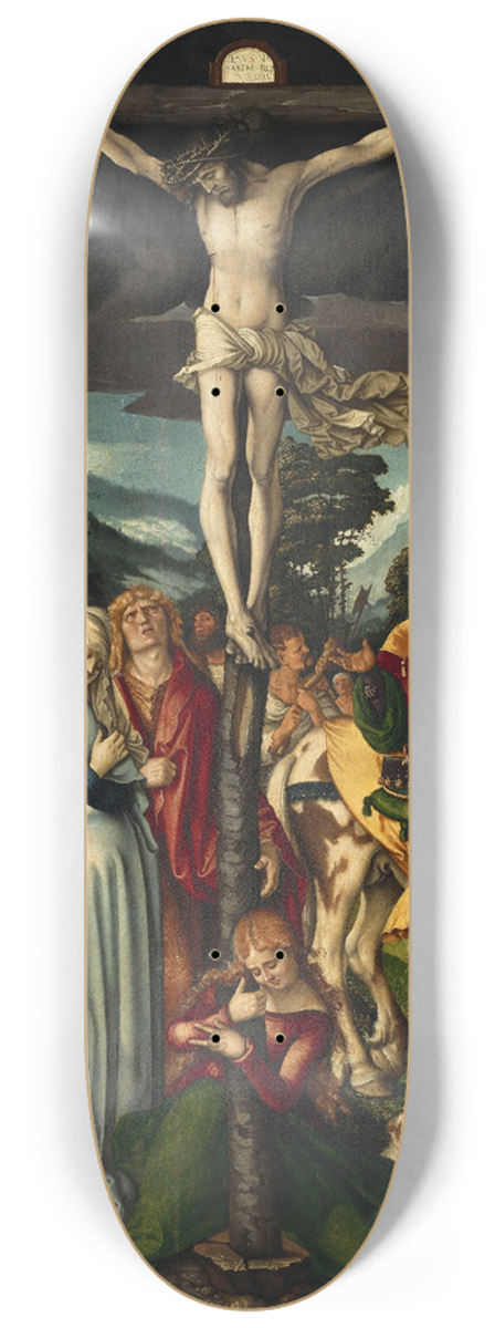 Hans Baldung - The Crucifixion of Christ 8.25 inch art skate deck