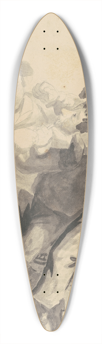 William Tylee Ranney - Tooth Extraction 39.3 inch art pintail longboard deck