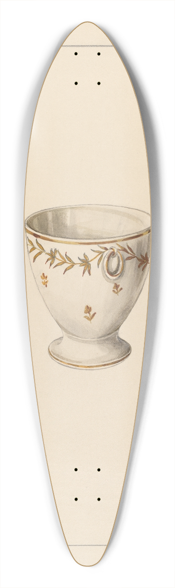 William Vergani - Egg Cup 39.3 inch art pintail longboard deck
