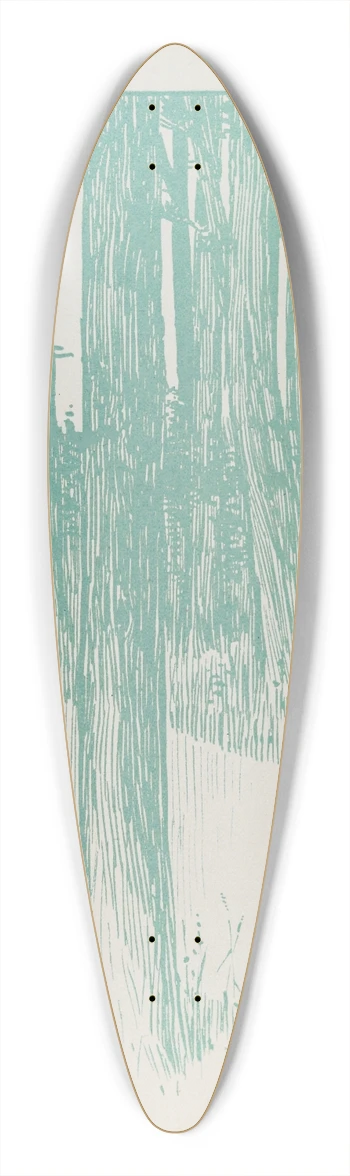William Wallace Denslow - The Cowardly 39.3 inch art pintail longboard deck