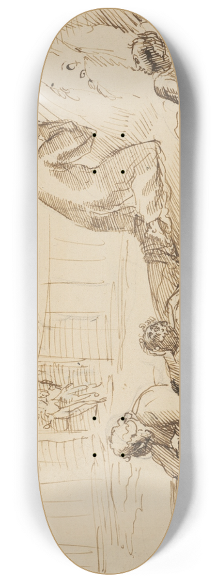 Hans Bock the Elder - Christus am lberg 8.25 inch art skate deck