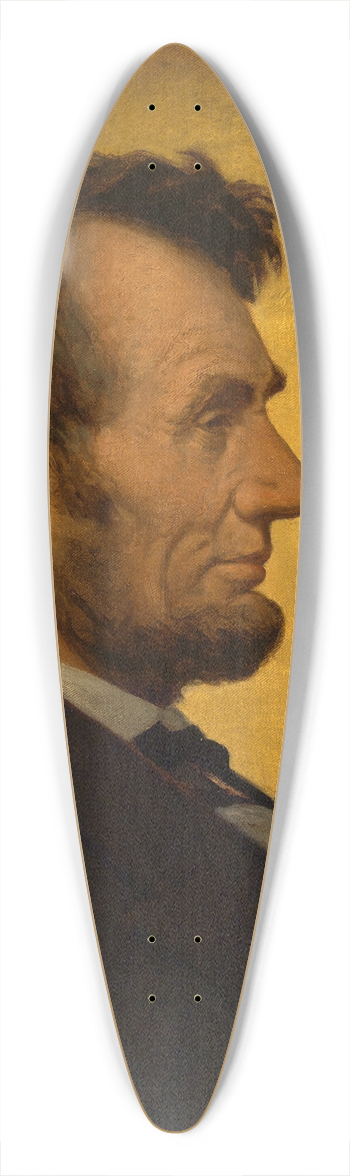 William Willard - Abraham Lincoln 39.3 inch art pintail longboard deck