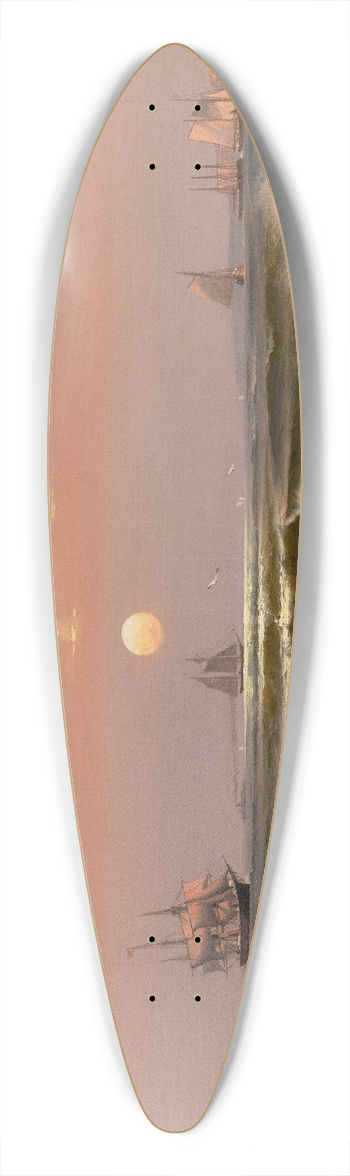 William Wilson Cowell - Incoming Tide 39.3 inch art pintail longboard deck