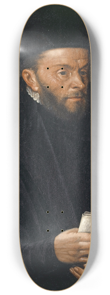 Hans Bock the Elder - Portrait of Basilius Amerbach 8.25 inch art skate deck