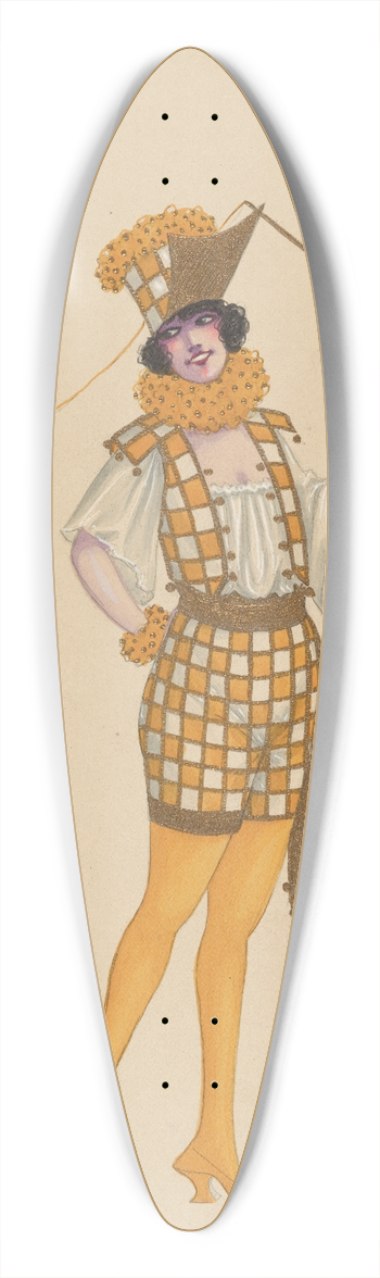 Will R. Barnes - 1-Orange-Boys 39.3 inch art pintail longboard deck