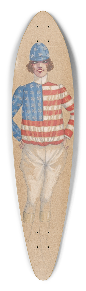 Will R. Barnes - 1-USA 39.3 inch art pintail longboard deck