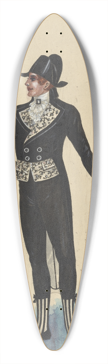 Will R. Barnes - 20-Barry-Act III 39.3 inch art pintail longboard deck