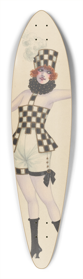 Will R. Barnes - 36-Boys 39.3 inch art pintail longboard deck