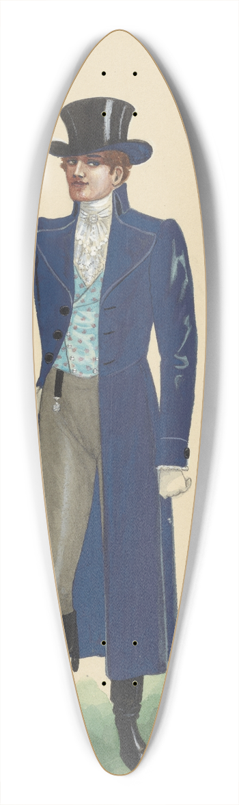 Will R. Barnes - 8-Barry ONeil-Act I 39.3 inch art pintail longboard deck