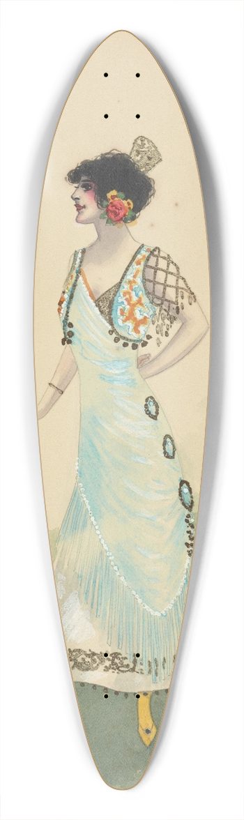 Will R. Barnes - Act I-Allores 39.3 inch art pintail longboard deck