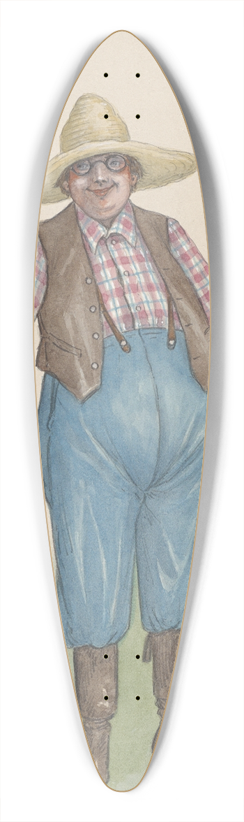 Will R. Barnes - A Townie 39.3 inch art pintail longboard deck