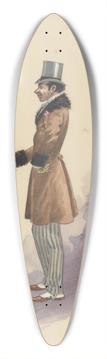 Will R. Barnes - Bombo-Act II 39.3 inch art pintail longboard deck