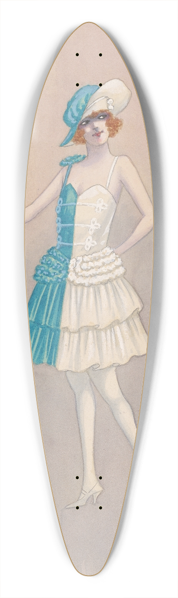Will R. Barnes - Checkers 39.3 inch art pintail longboard deck