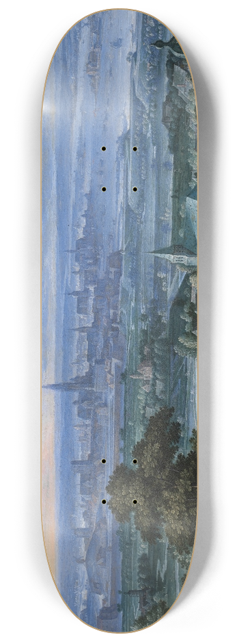 Hans Bol - Landscape with a View of Antwerp 8.25 inch art skate deck