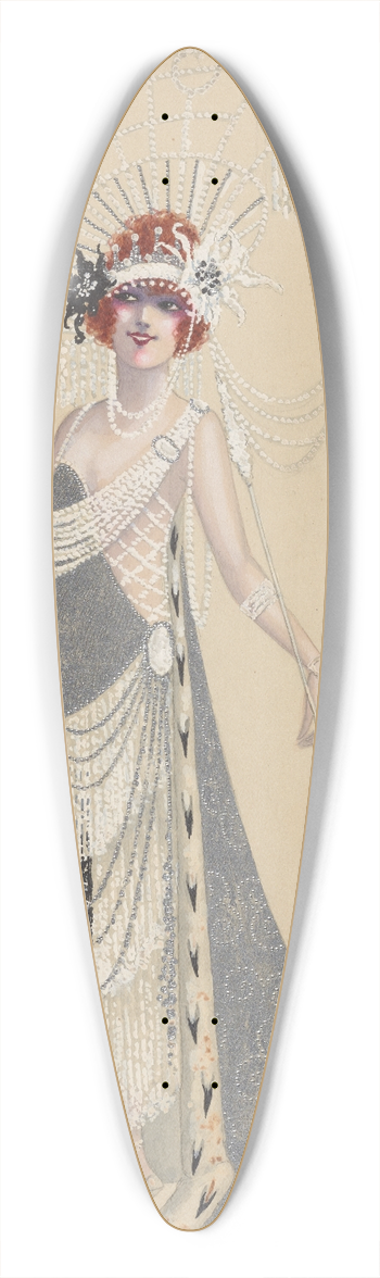 Will R. Barnes - Queen 39.3 inch art pintail longboard deck