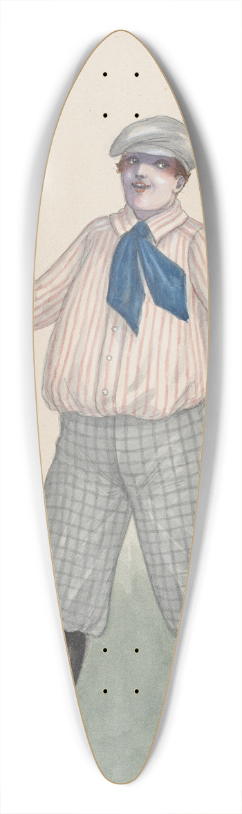 Will R. Barnes - School Kid-2 39.3 inch art pintail longboard deck