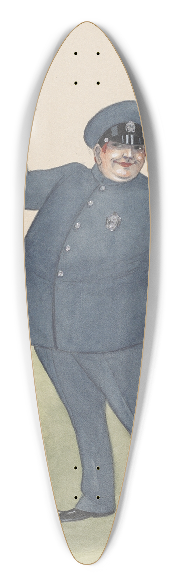 Will R. Barnes - The Cop 39.3 inch art pintail longboard deck