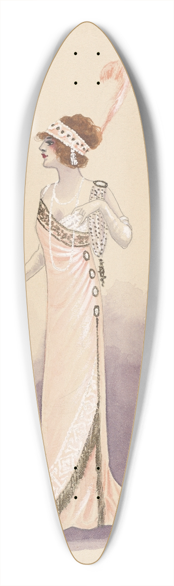 Will R. Barnes - untitled 39.3 inch art pintail longboard deck