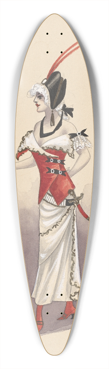 Will R. Barnes - Untitled 39.3 inch art pintail longboard deck