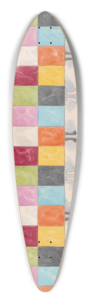 Will R. Barnes - Untitled 39.3 inch art pintail longboard deck